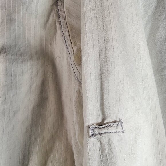 INC Cotton White Pearl Snap Button Long Sleeve Black White Print Mens Shirt Sz M - Picture 5 of 13